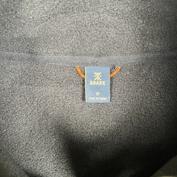 ROARK Landfall Fleece Jacket Black Camo Accents Full Zip Men Size Small NWT $115 - Picture 3 of 8